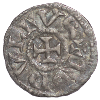 France - Lyonnais, Rodolphe III (993-1032), Denier au temple