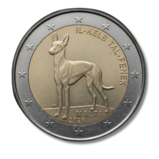 2026 - Malte 2€ Lévrier Pharaon, UNC
