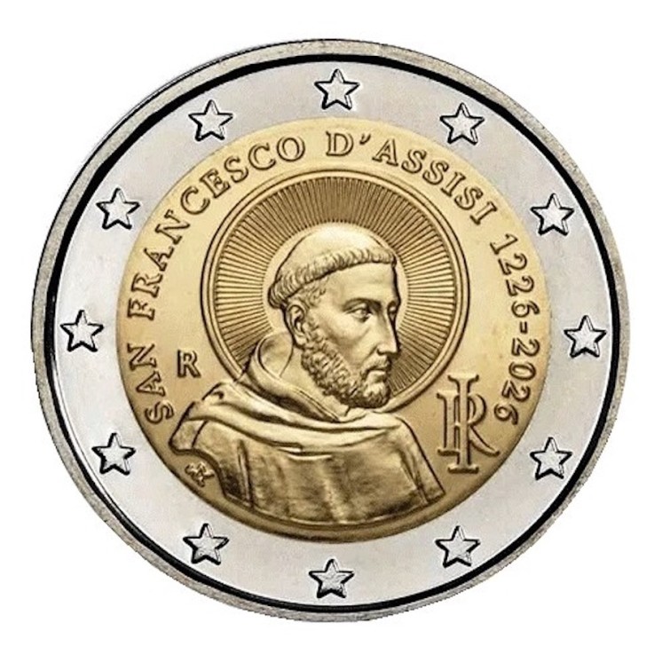 2026 - Italie 2€ St François d'Assise, UNC