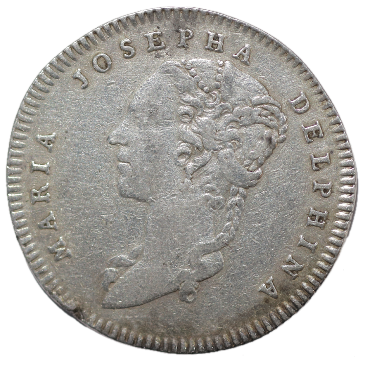 France - Jeton, 1748, Royal Maria Josepha Delphina, Maison de Madame la Dauphine