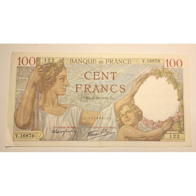 Billet de 100 Francs, ED.5-12-1940.ED (V.16876)