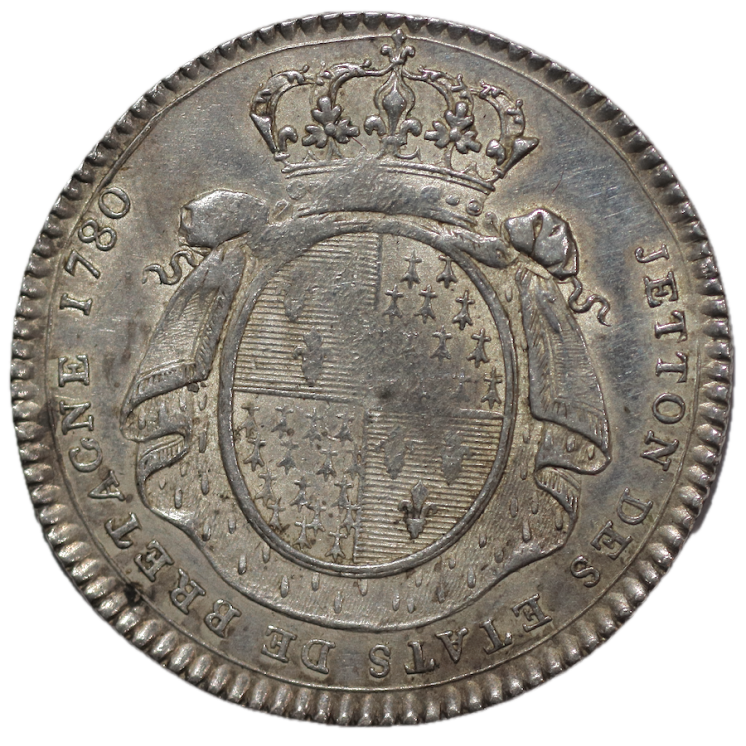 France - Jeton des Etats de Bretagne, 1780, Louis XVI