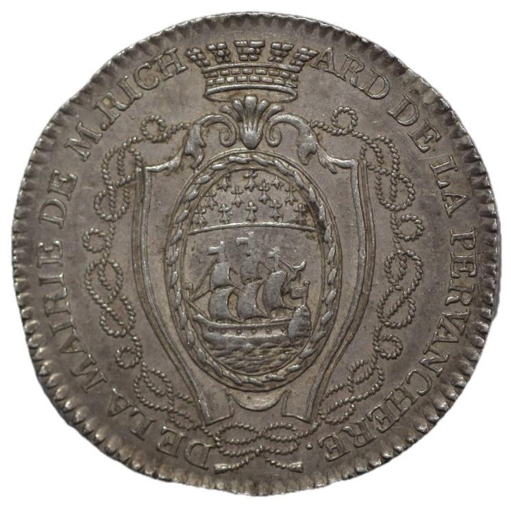 France - Jeton Mairie de Monsieur Richard de la Pervanchère (1787-1788)