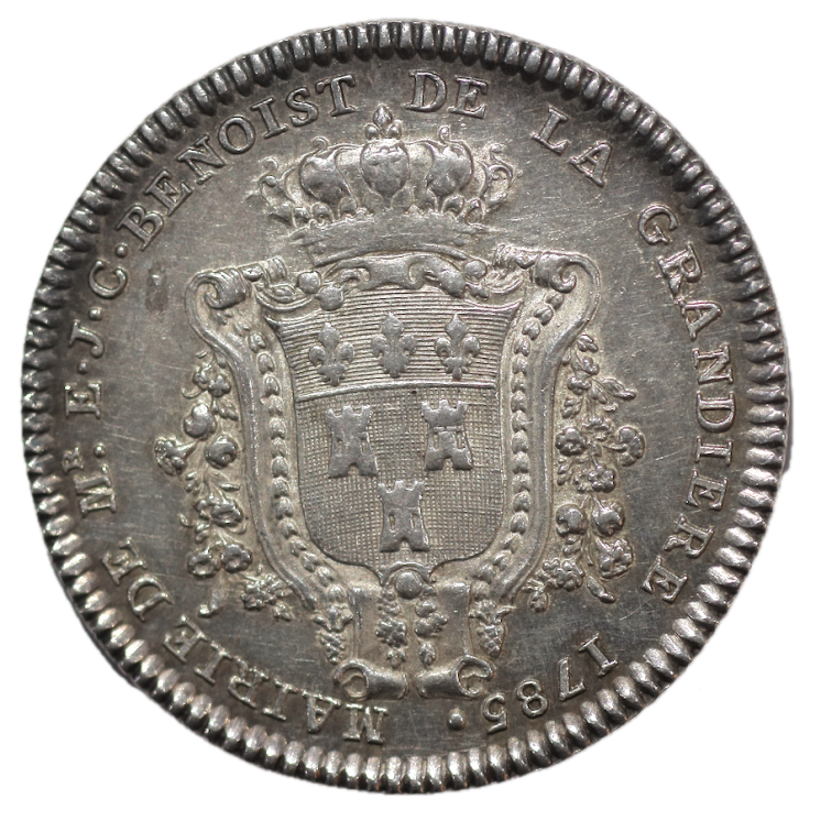 France - Jeton, Tours, Mairie de Benoist de la Grandière, 1785, Louis XVI