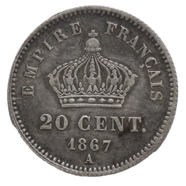 France - Napoléon III (1852-1870), 20 centimes, 1867, A (Paris)