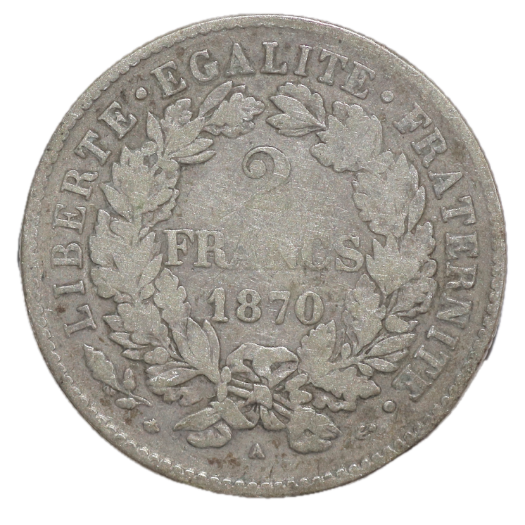 France - IIIe République (1870-1940), 2 Francs, 1870, A (Paris)