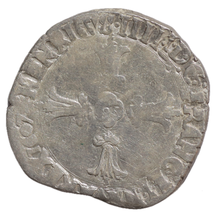 France - Henri IV (1589-1610), 1/4 d'Ecu 1607, F (Angers)