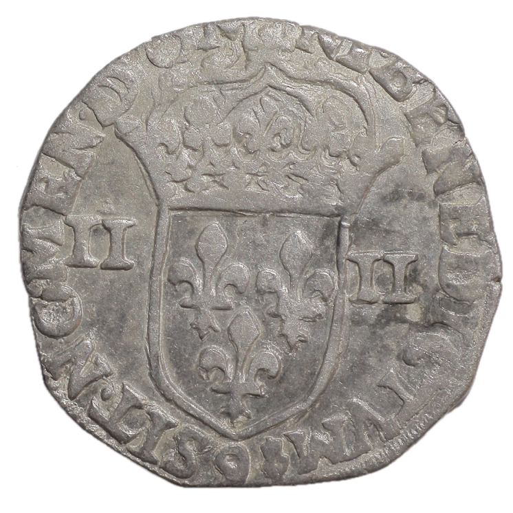 France - Henri IV (1589-1610), 1/4 d'Ecu, 1607, 9 (Rennes)