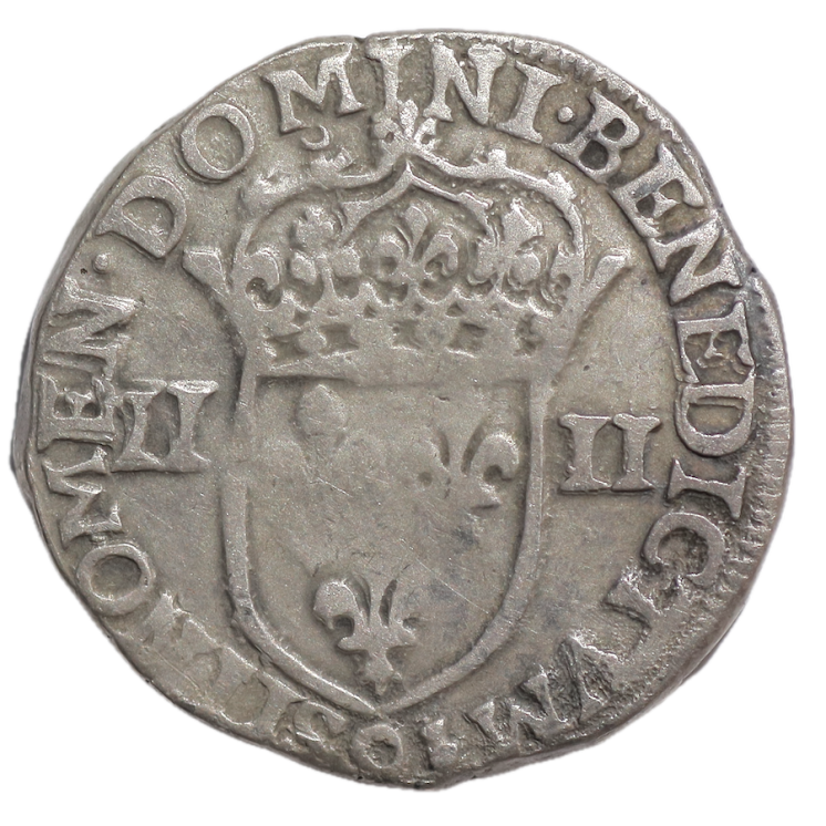 France - Henri IV (1589 - 1610), 1/4 d'Ecu, 1607, 9 (Rennes)
