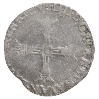 France - Henri IV (1589-1610), 1/4 d'Ecu, 1590, 9 (Rennes)