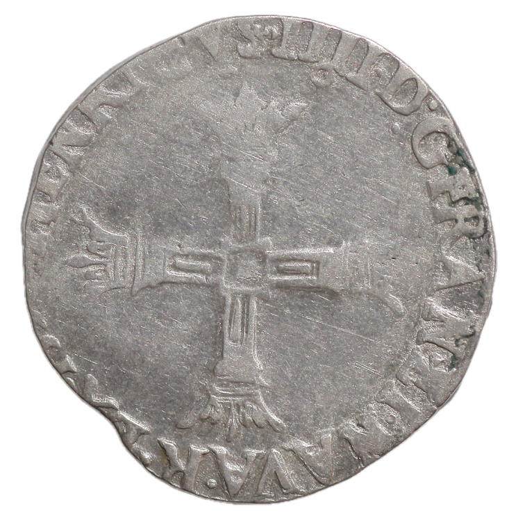 France - Henri IV (1589-1610), 1/4 d'Ecu, 1590, 9 (Rennes)