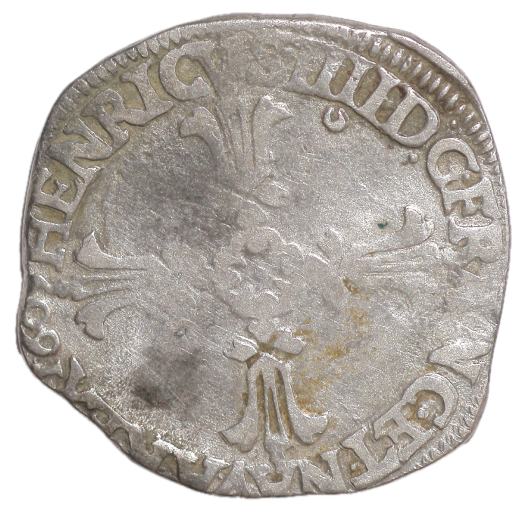 France - Henri IV (1589-1610), 1/4 d'Ecu, 1609, 9 (Rennes)