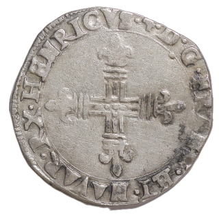 France - Henri IV (1589-1610), 1/4 d'Ecu Navarre, St Palais, 1608