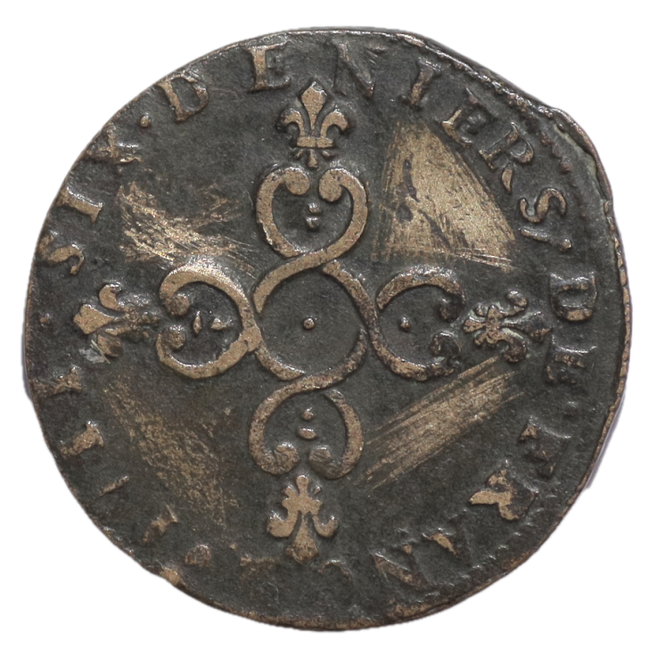 France - Louis XIII (1610-1643), Denier Dardenne, & (Aix-en-Provence)
