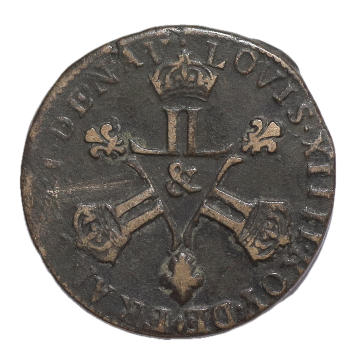 France - Louis XIII (1610-1643), Denier Dardenne, & (Aix-en-Provence)