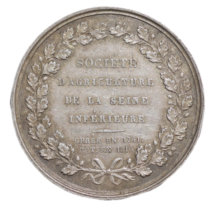 France - Jeton d'agriculture de la seine inférieure, 1819, argent