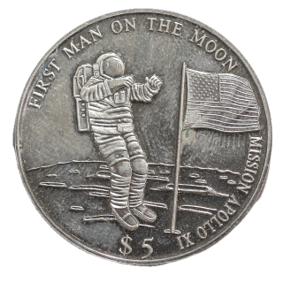 Liberia - 5 dollar, premier homme sur la lune, 2000