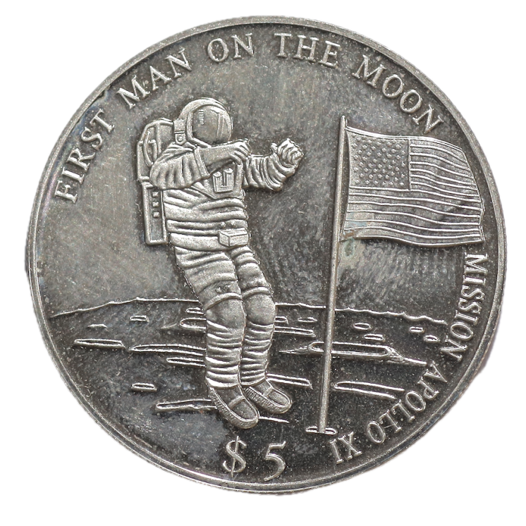 Liberia - 5 dollar, premier homme sur la lune, 2000