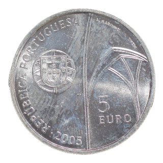 Portugal - 5€ monastère de Batalha, 2005