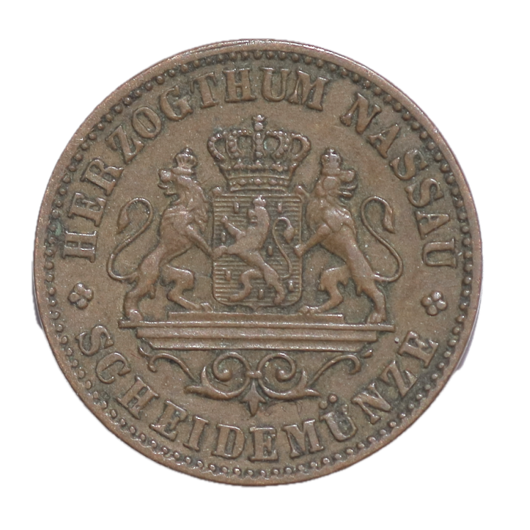 Allemagne - 1 Kreuzer, Nassau, 1860