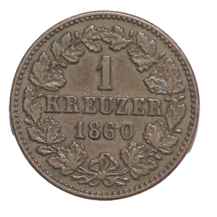 Allemagne - 1 Kreuzer, Nassau, 1860