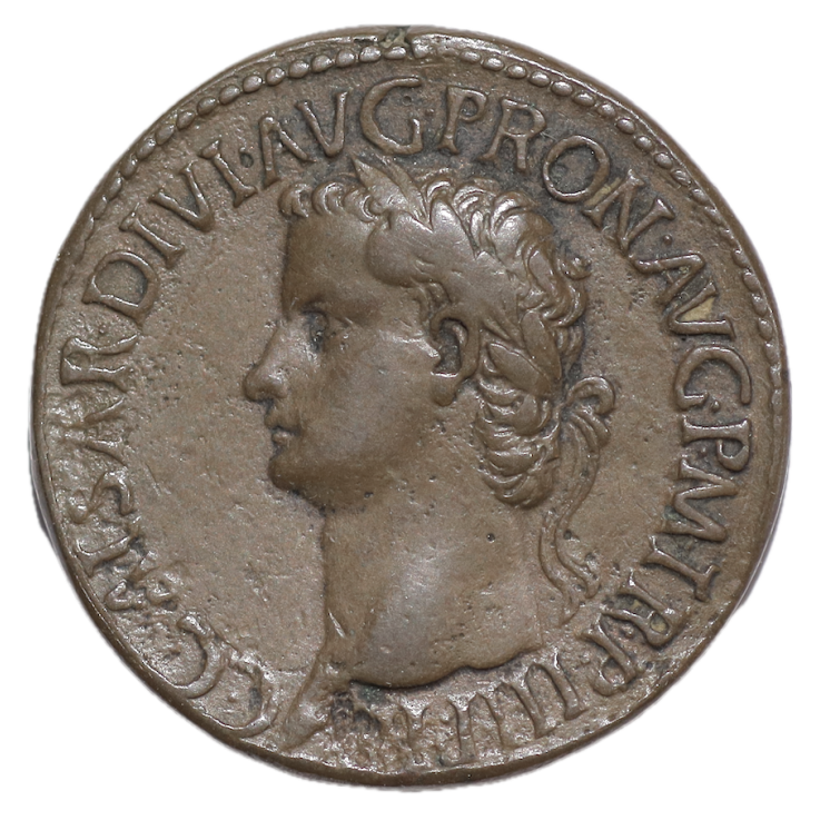 Rome - Caligula, Médaille de Bronze, Dal Cavino (1500-1570)