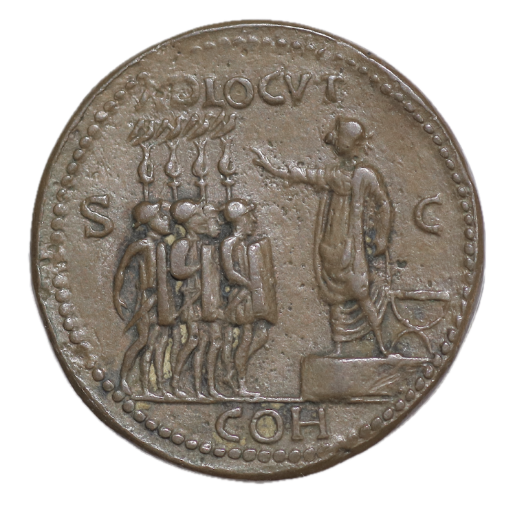 Rome - Caligula, Médaille de Bronze, Dal Cavino (1500-1570)