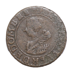 France - Double Tournois, Marie de Bourbon Montpensier, 1623