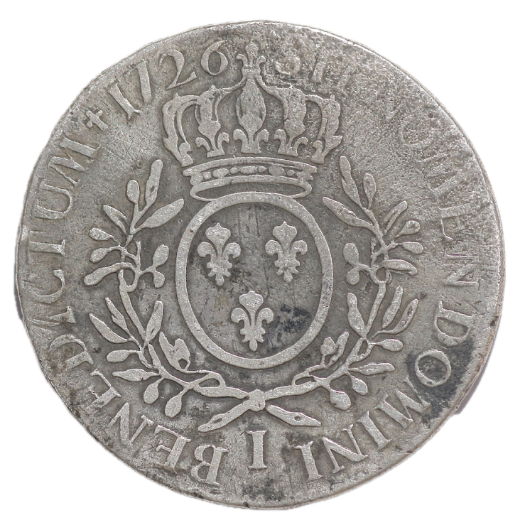France - Louis XV (1715-1774), Ecu aux branches d'oliviers, 1726, I (Limoges)