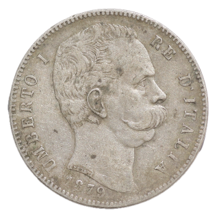 Italie - Umberto I (1878-1900), 5 Lires, 1879