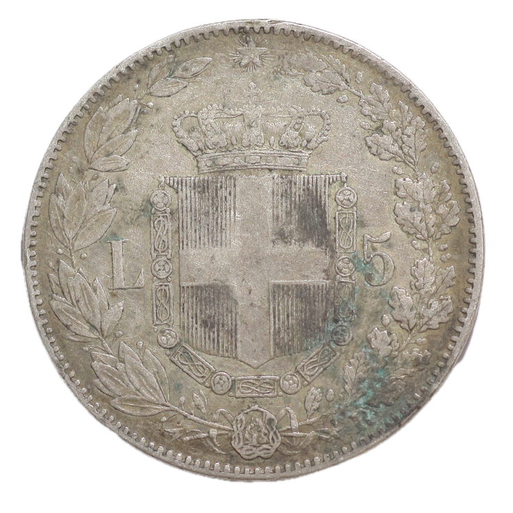 Italie - Umberto I (1878-1900), 5 Lires, 1879