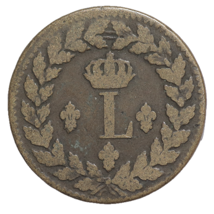 France - Louis XVIII (1815-1824), un décime, 1815, BB (Strasbourg)