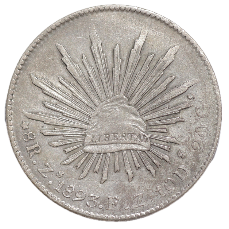 Mexique - République, 8 Réales, 1893, FZ