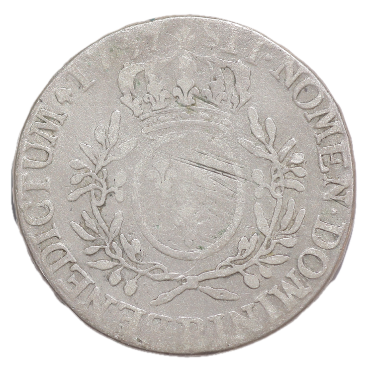 France - Louis XV (1715-1778), Ecu aux branches d'oliviers, 1737, B (Rouen)