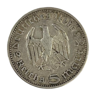 5 Mark 1936 Argent