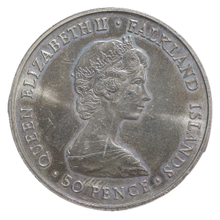 Iles des Falkland - Élizabeth II (1952-2022), 50 pence, 1980