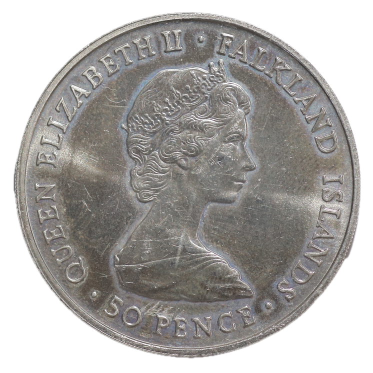 Iles des Falkland - Élizabeth II (1952-2022), 50 pence, 1980