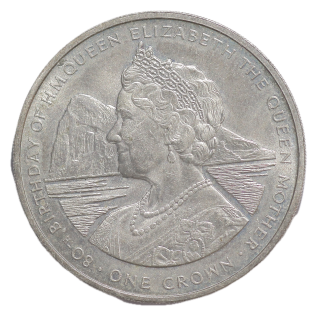 Gibraltar - Élizabeth II (1952-2022), 1 couronne, 1980