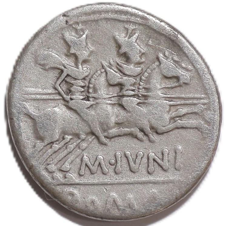 Italie - Rome, République, Lunius (145 av. J.C), Denier