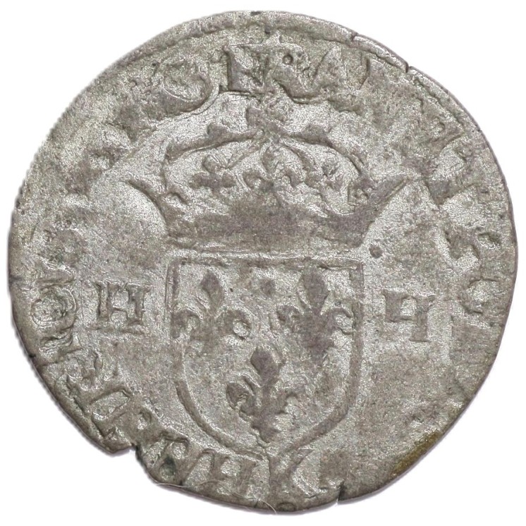 France - Henri II (1574-1589), Blanc aux couronnelles, 1576, K (Lille)