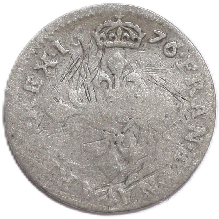 France - Louis XIV (1643-1715), Sol des traitants, 1676, A (Paris)
