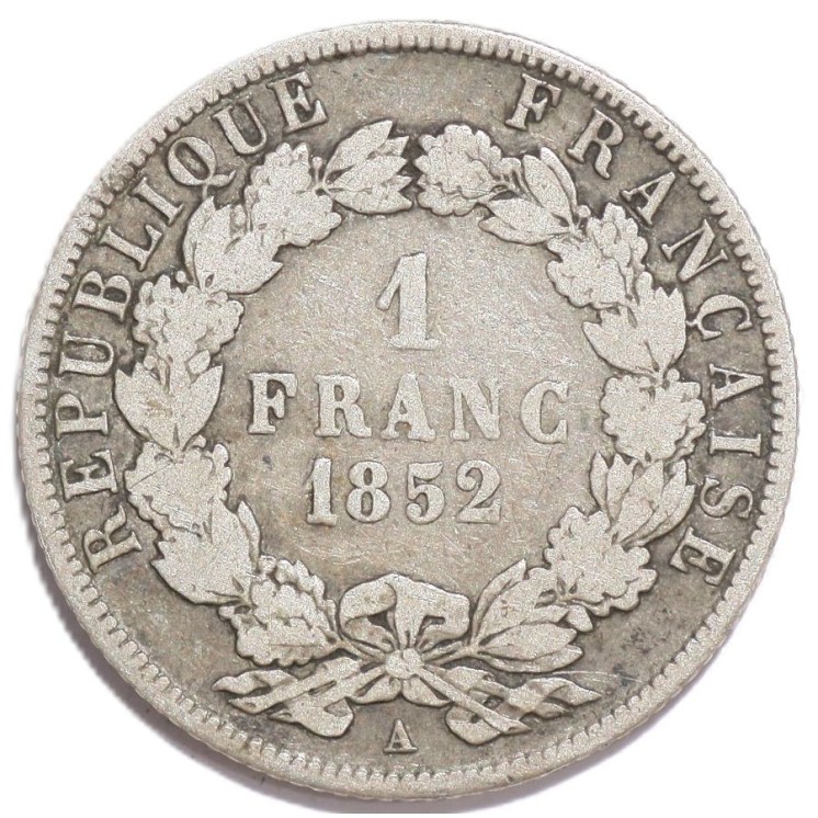 France - Napoléon III, 1 Franc, 1852, A
