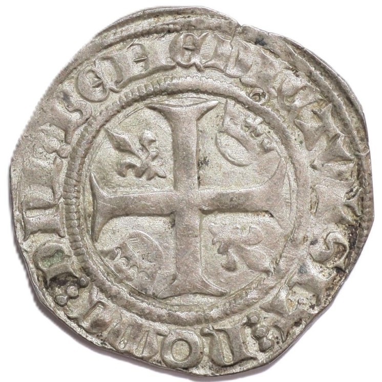 France - Charles VI (1380-1422), Blanc Geuenar, 1389