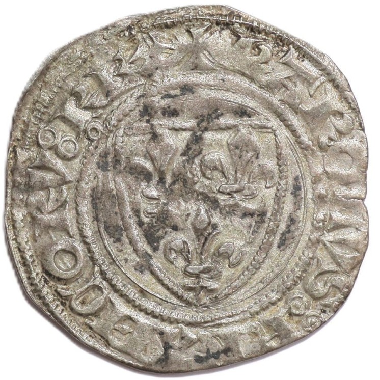 France - Charles VI (1380-1422), Blanc Geuenar, 1389