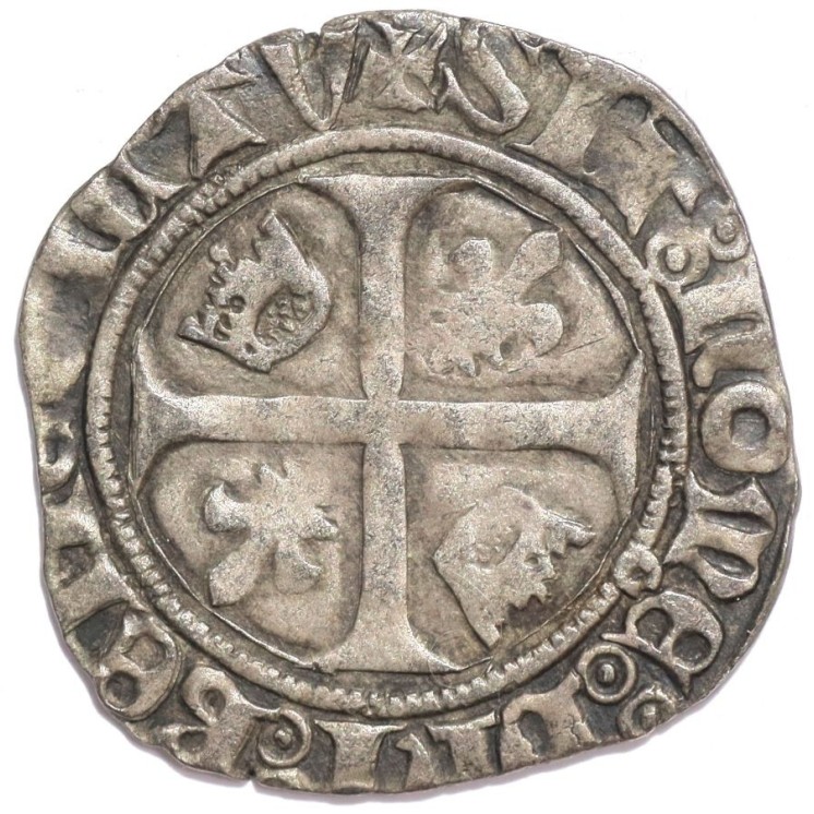 France - Charles VI (1380-1422), Blanc Geuenar, 1411, Tours