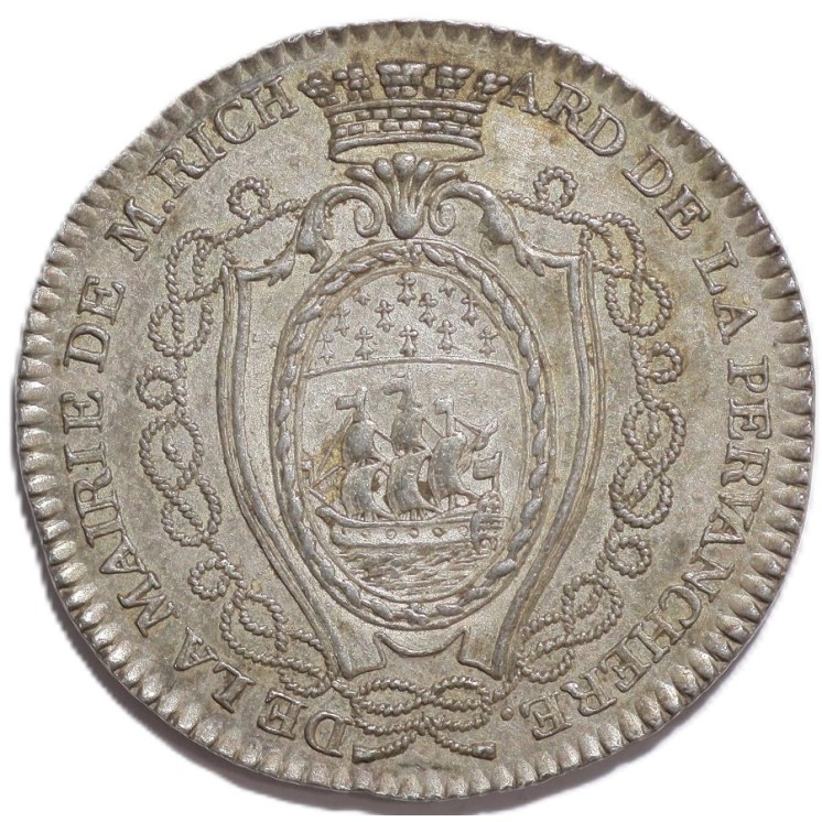France - Jeton de Pierre Richard de la Pervanchère, Nantes (1787-1788)