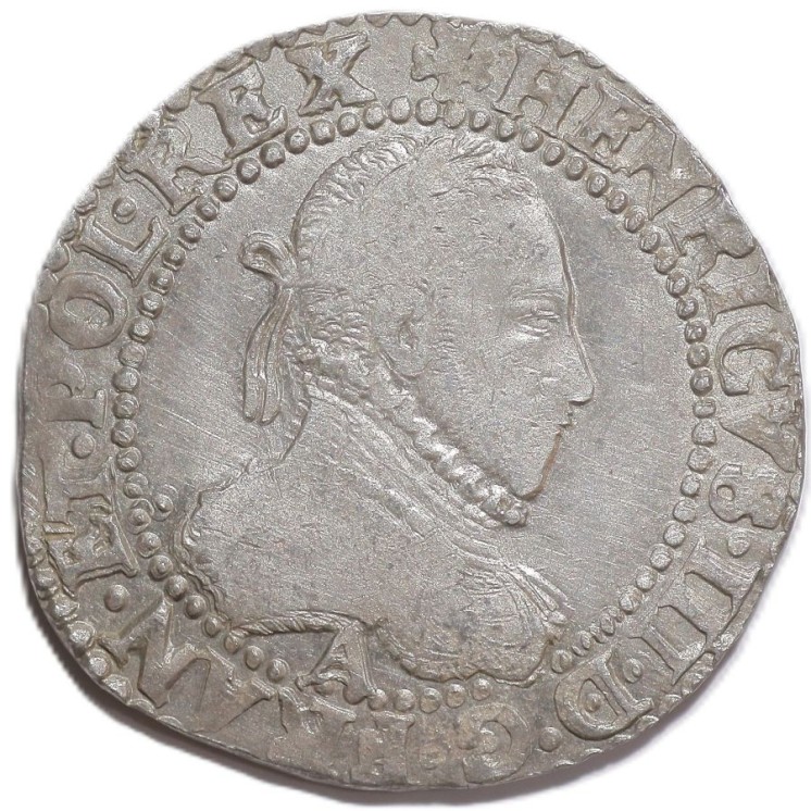 France - Henri III, 1/2 Franc, 1588, A