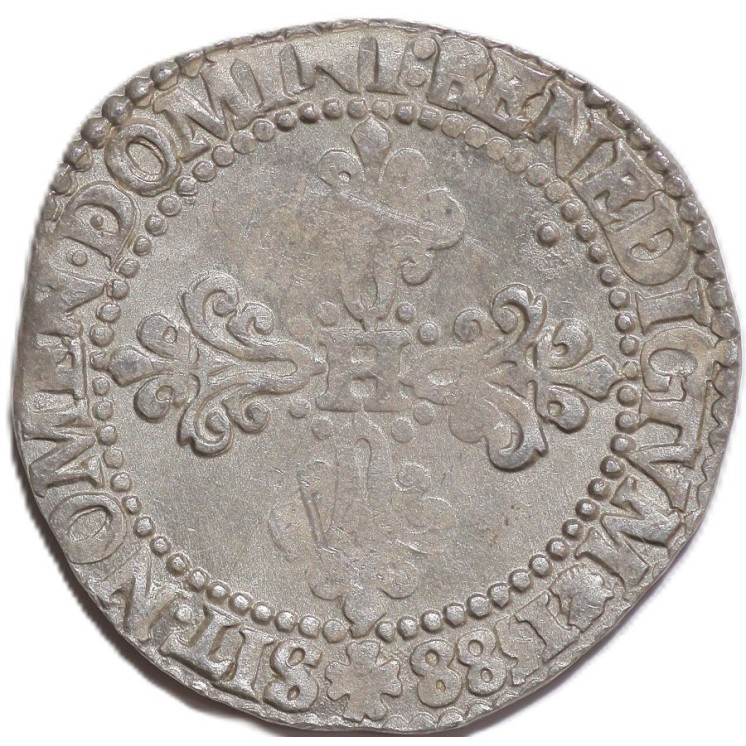 France - Henri III, 1/2 Franc, 1588, A