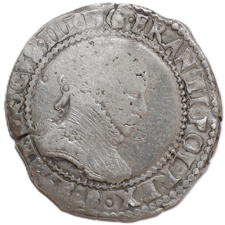 France - Henri III 1/2 Franc, 1587, F