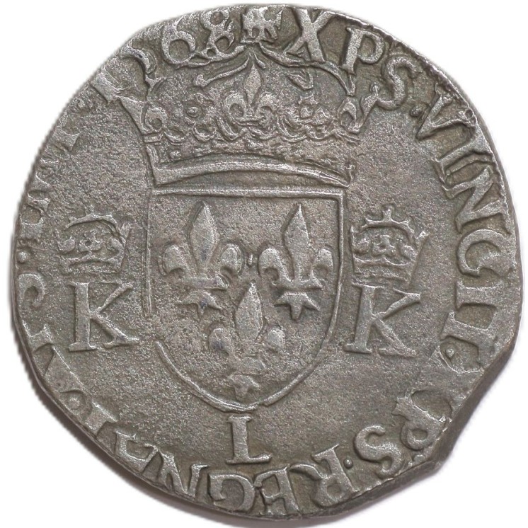 France - Charles IX, Teston, 1568 (8/7), L